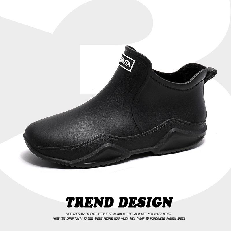 Rain shoes short water shoes couple outdoor women's rain boots fishing work casual men's water boots thermal shoes