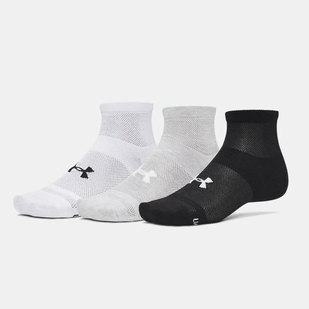 Under Armour Unisex Essential Mesh 3PK Quarter Socks 6010883-008 3780685