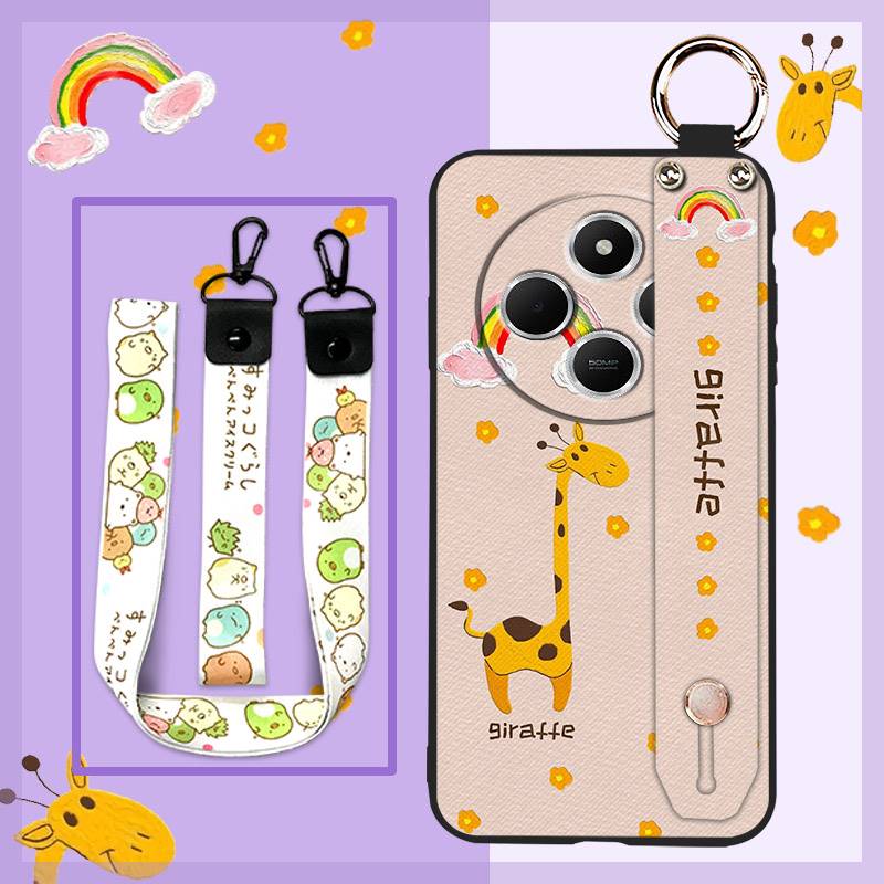 Прочный грязеотталкивающий чехол для телефона Redmi A4 5G с браслетом-подставкой, пылезащитная задняя крышка с ремешком на запястье, защитный