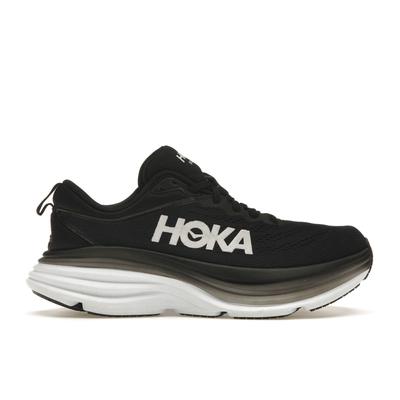 HOKA Bondi 8 Черно-белые женские кроссовки 1127952-BWHT