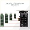 M.2 SATA To PCIE Dual-Disk Array Card Double Disc M2 SATA Extended Card RAID Adapter Board Support M.2 SSD 2230/42/60/80