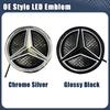 BUP1 Car Sticker Chrome Silver OE Style LED Car Front Grille Star Emblem For Mercedes Benz W176 W246 W205 W212 W207 W217 W251 R231 W1