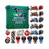 Мотоциклетный Адвент-календарь 2025 - 20 дней до Рождества, подарок для любителей и райдеров мотоциклов, 2D акриловый мотоциклетный праздничный декор