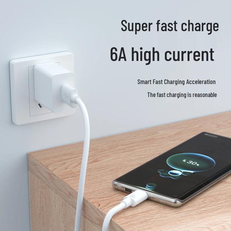 66 Вт 6 А Super Fast Charging Type-C кабель для Huawei, 2 м, Полностью совместим с Flash Charge