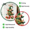 Christmas Party Window Ornaments Tree Stickers with Gnome And Snowman, Removable Glass Stickers, PVC Festive Home Beautification Supplies Waterproof
