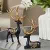 2 шт. Статуэтка оленя из смолы Рождественская сидящая стоящая фигурка северного оленя Дом