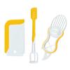 Food Grade Kitchen Baking Three Knives, Household Gadgets, Scraper, Stirring, Egg Beating Press, Puree, Slitting Spatula Combina