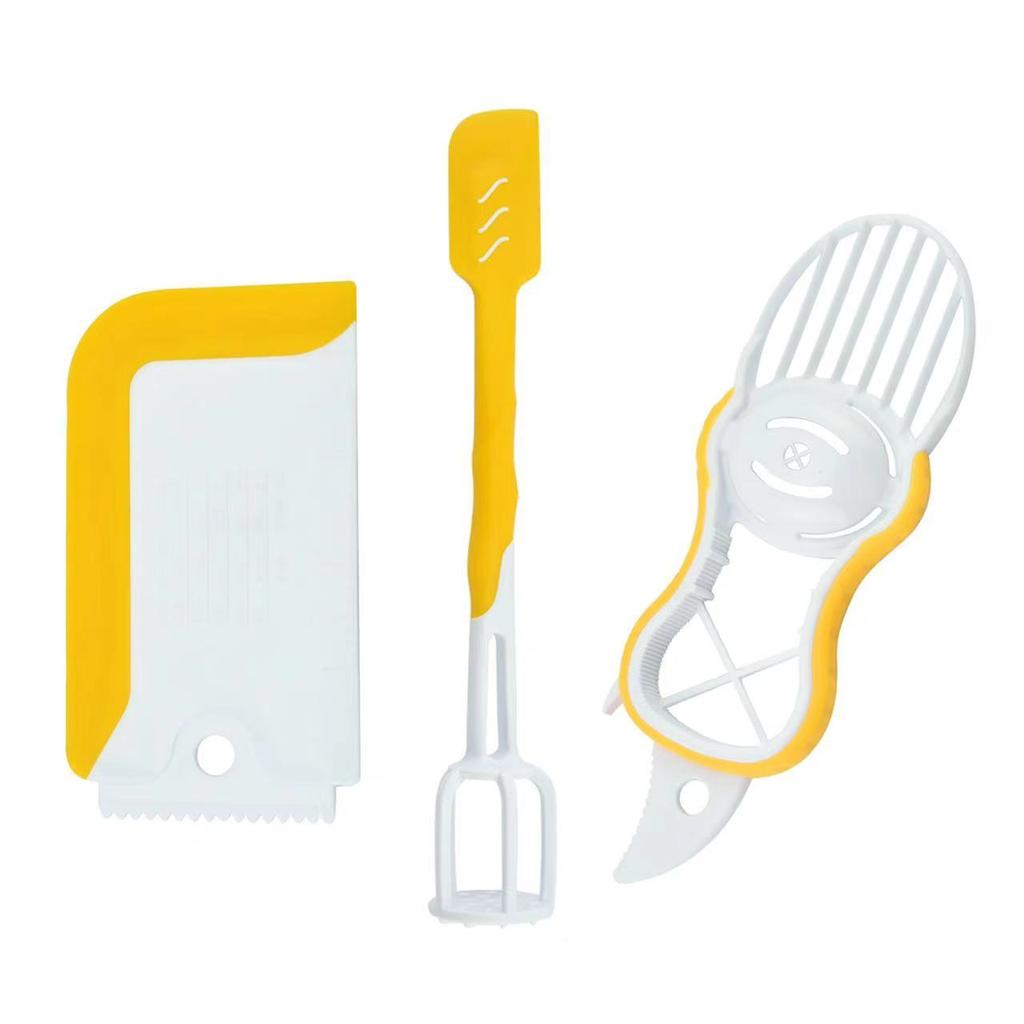 Food Grade Kitchen Baking Three Knives, Household Gadgets, Scraper, Stirring, Egg Beating Press, Puree, Slitting Spatula Combina