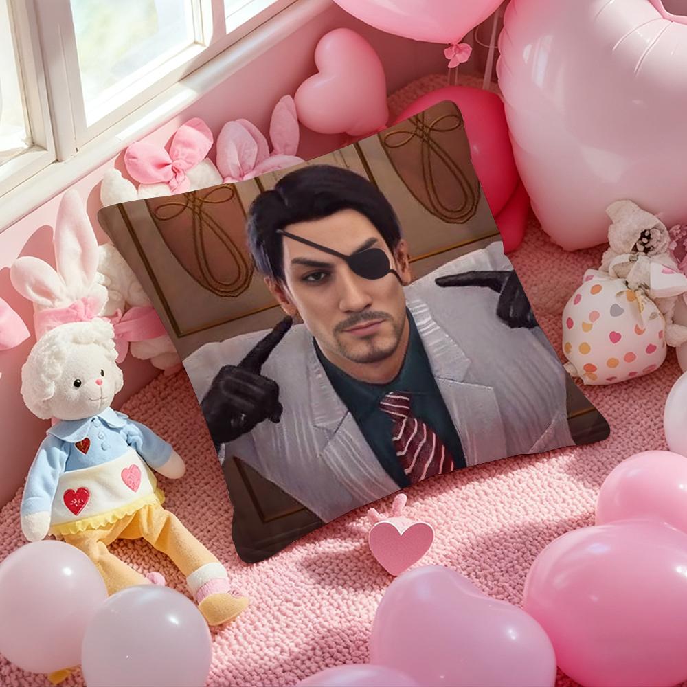 Love GGoro Majima YYakuza Pillow Case Soft Plush Fabric DoubleSided Printed Cushion Cover Warm Winter Sofa Pillow Case