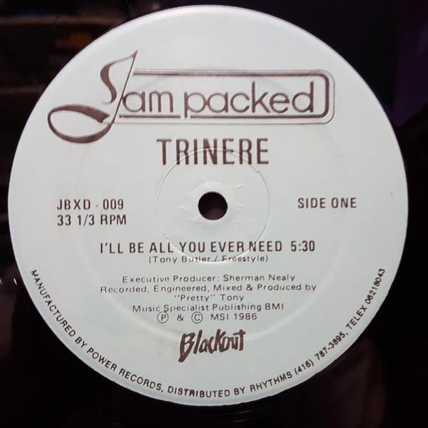12-дюймовая пластинка TRINERE Ill Be All You Ever Need JBXD009 JAM PACKED 1986 Канада Танцевальная Электроника Б/у