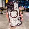 Подходит для iPhone15Pro, магнитный чехол для мобильного телефона Apple 14, механическое изображение, гальваническое покрытие TPU13, невидимый кронштейн 12, мягкий чехол