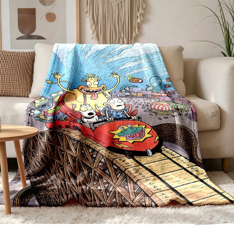aaahh real monstersSoft and comfortable flannel Suitable for sofas living rooms outdoor camping travel and also makes a great anniversary gift