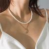 Retro Temperament Scallop-shaped Double-layer Necklace Simple Personality Temperament Layered Necklace