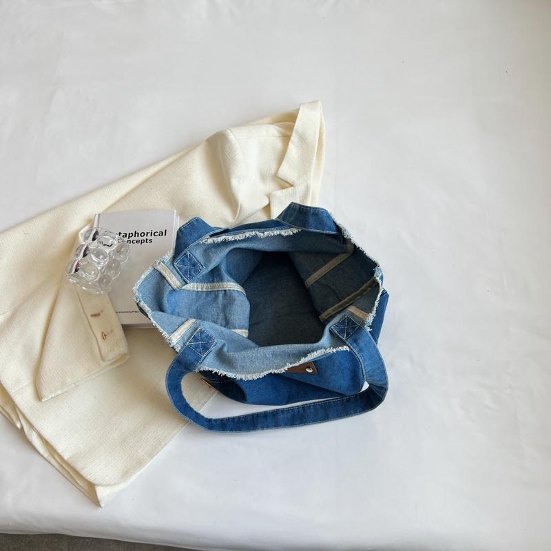 Джинсовая сумка Женская сумка через плечо Большая вместительная сумка