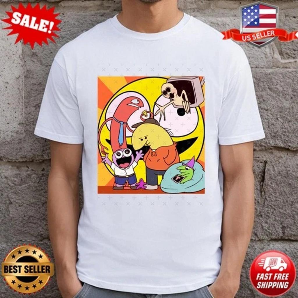 Funny Glep Smiling Friends Graphic Tee Mens Vintage Cotton T-Shirt Gift