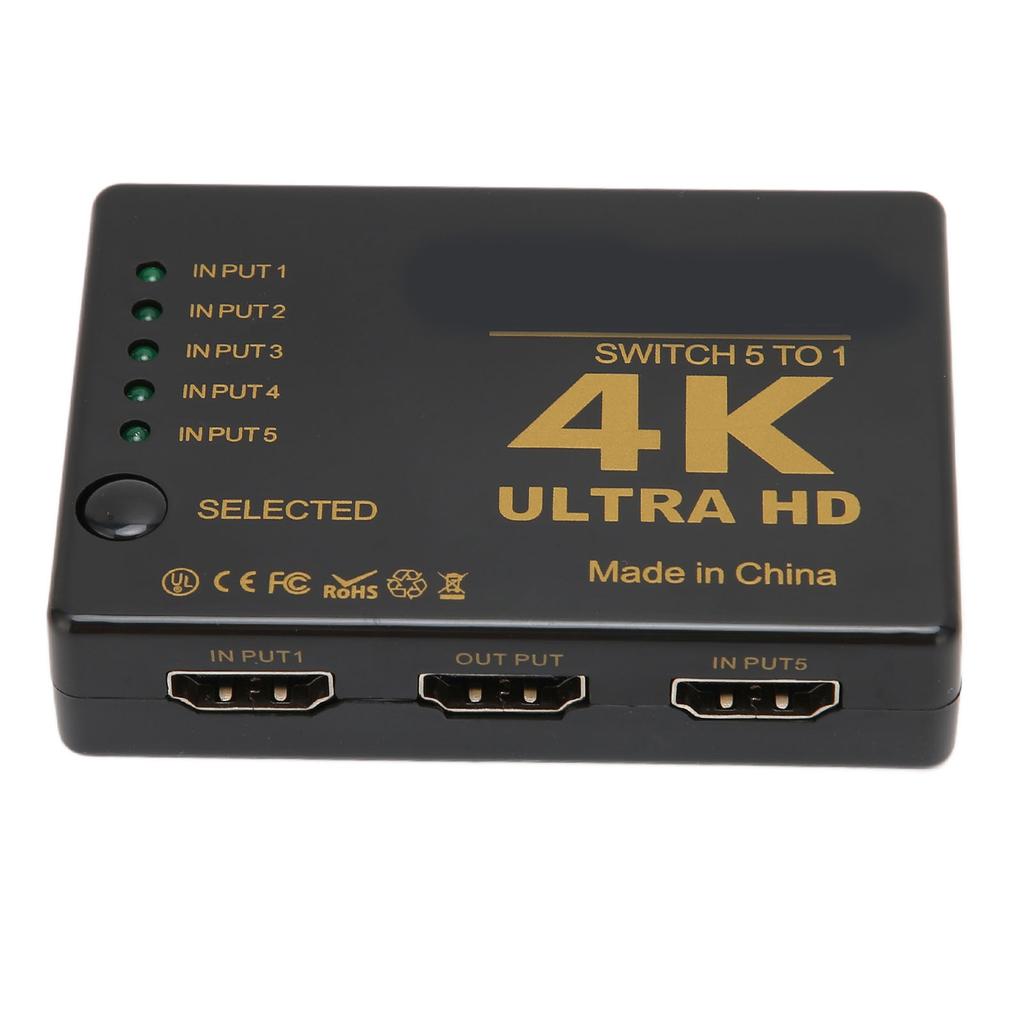 Интерфейсный коммутатор HD-мультимедиа 4K 2K 30 Гц 5-портовый HD-видеоконвертер для HDTV DVD-проектора