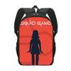 Рюкзак Игра в кальмара Мультяшный школьный рюкзак для детей с регулируемыми плечевыми лямками