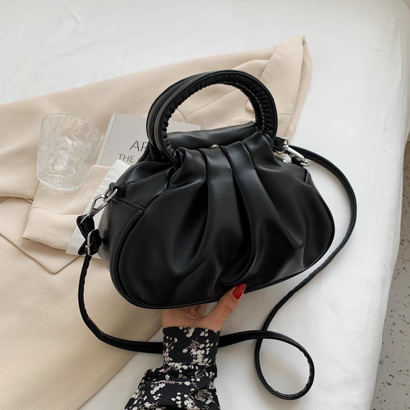 Vintage Pleated Bag Cloud Underarm Bag Hand Bag Single Shoulder Crossbody Bag