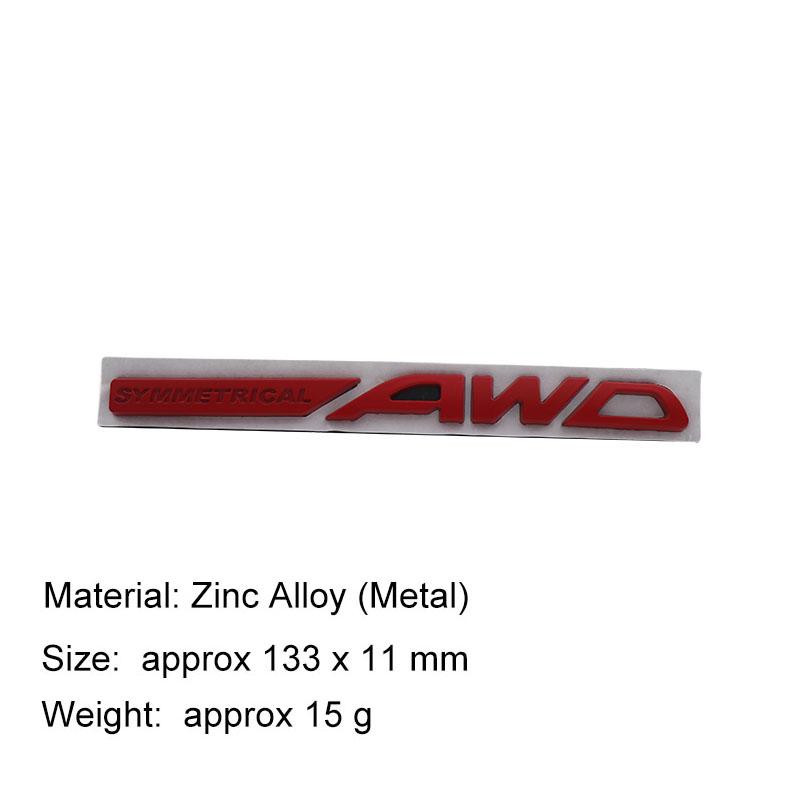 3D Стайлинг автомобиля СИММЕТРИЧНЫЙ AWD автомобиль Капот Крыло багажник Задний капот Шильдик Наклейка Эмблема Значок Наклейка