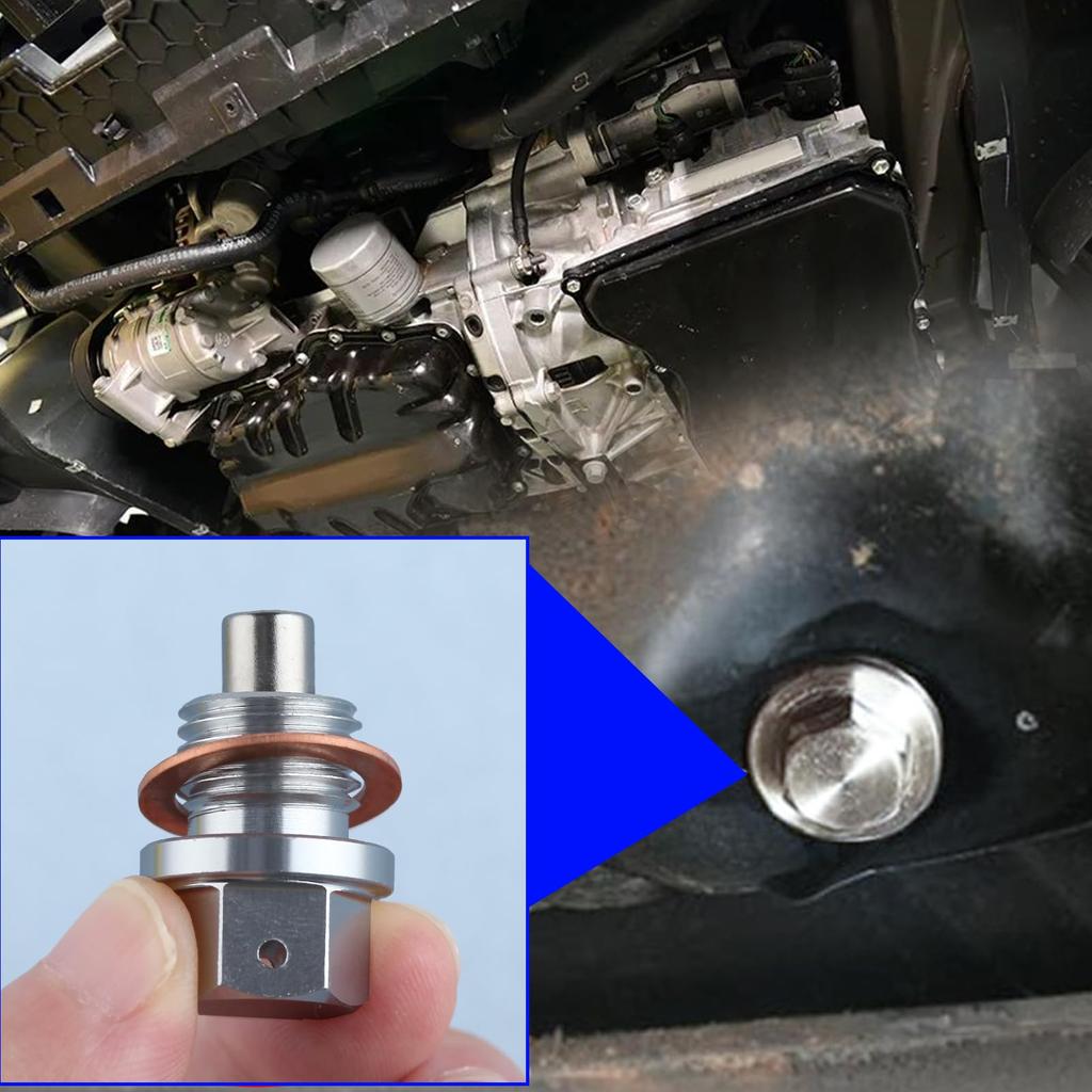 Магнитная пробка для слива масла, усиленный болт для слива масла M14 x 1,5 мм, пробка для слива масла из алюминиевого сплава с 3 гайками для слива поддона картера и шайбами для слива