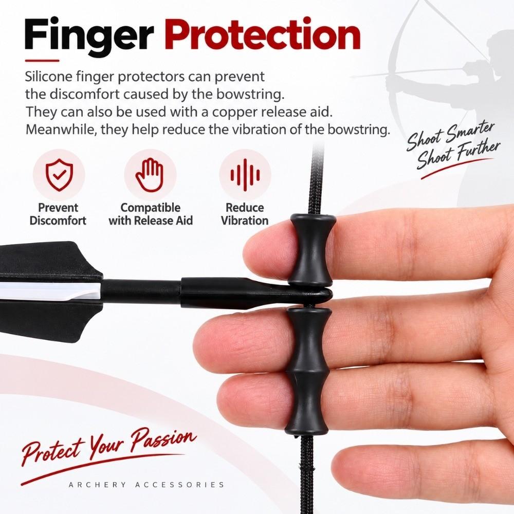 Roller Finger Protector Tabs Non-Slip Archery Finger Protection Finger Savers Archery Practice
