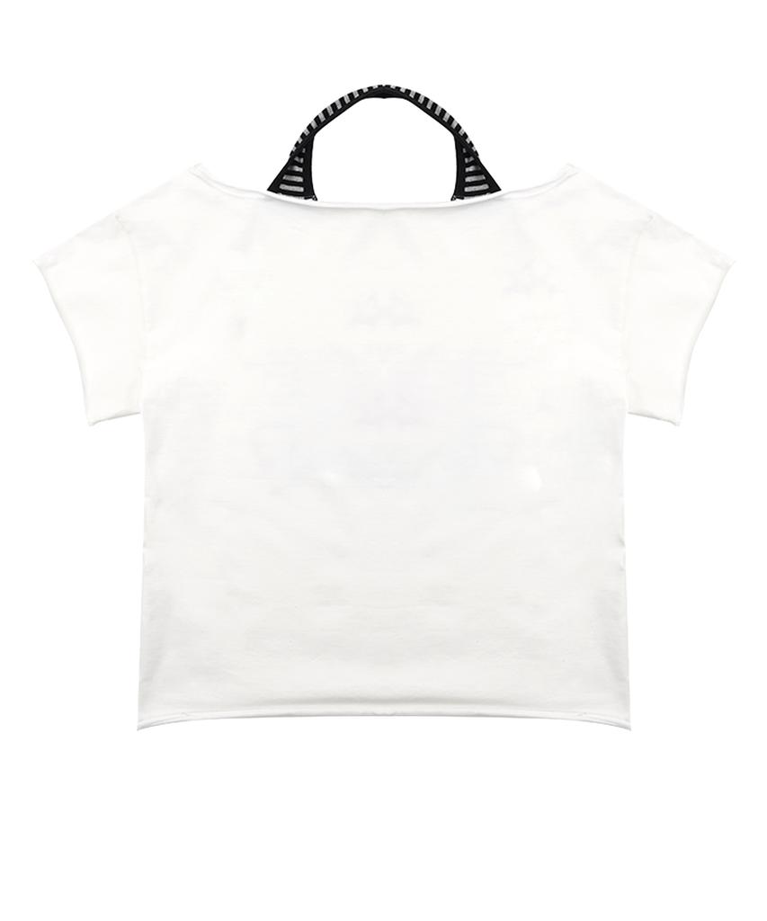 HIGH SCHOOL DISCO Rockstar Halterneck Off-Shoulder_White