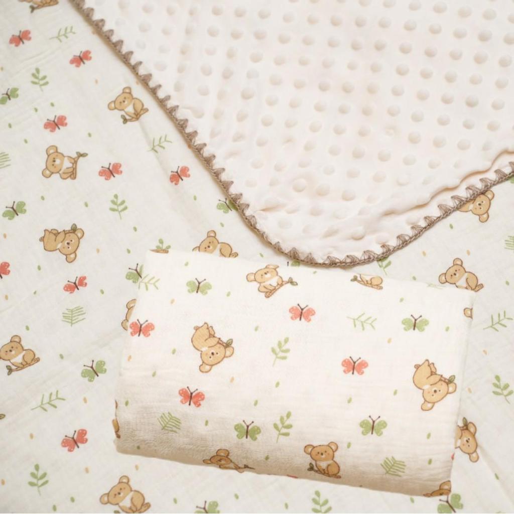 Cartoon Pattern Pure Cotton Baby Blanket & Bath Towel