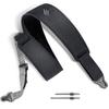 Ремень для гитары с магнитным замком для черной искусственной кожи, быстрая регулировка длины одной рукой [enya] Гитара, бас, укулеле, материал, выпуск, (МС1/БК)