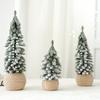Mini Christmas Tree Artificial Small Snow Pine Xmas Tree Decorations New Year Party Ornaments Gifts Home Table Decor