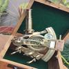Brass Sextant Compass with Wooden Box Nautical Maritime Navigation Instrument Handcrafted Sailor