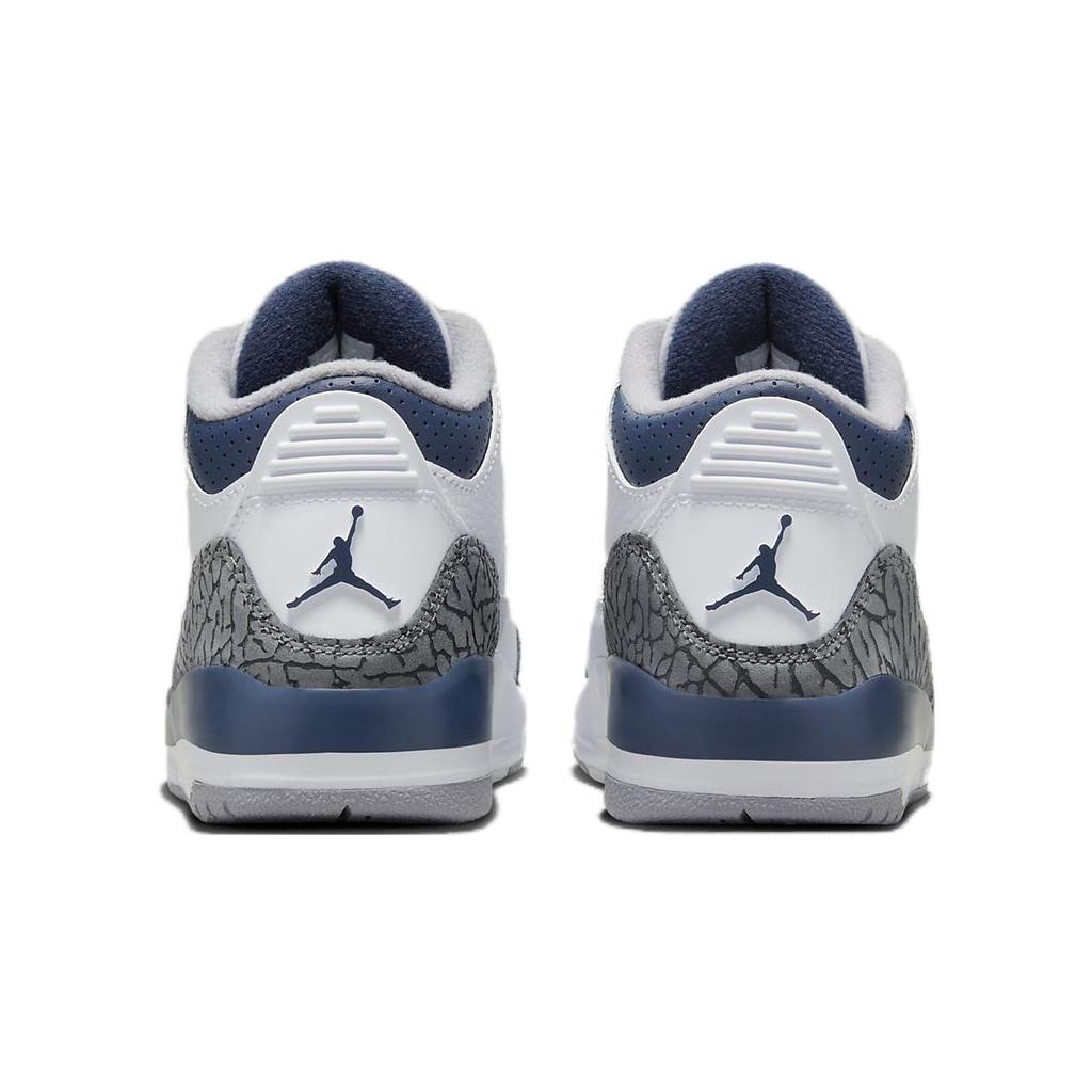Air Jordan 3 Retro PS Midnight Navy Детские кроссовки Белый цементно-серый Черный DM0966-140