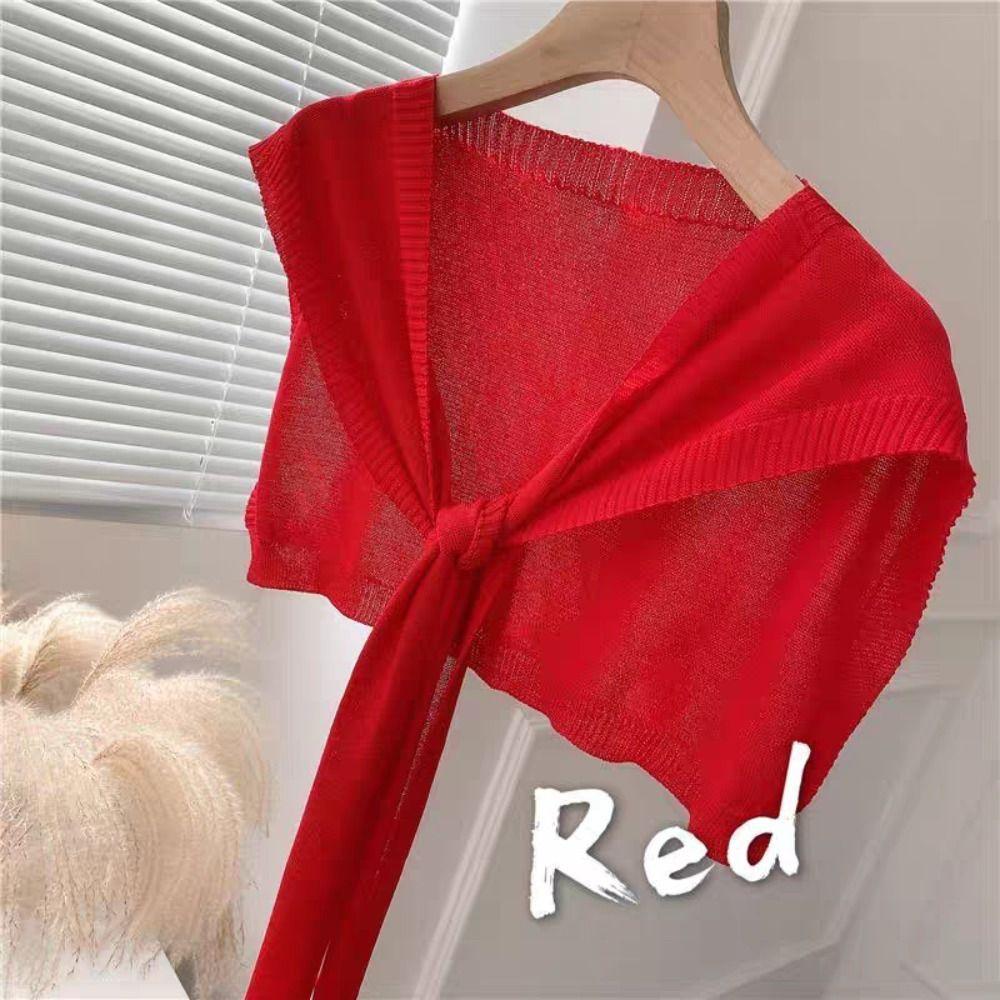 Thin Knitted Shawl Cloak Knitted Scarf Elegant Knitting Shawl Summer