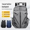 Мужской деловой водонепроницаемый рюкзак в стиле кэжуал с нанесением логотипа - многофункциональная дорожная и школьная сумка для ноутбука.