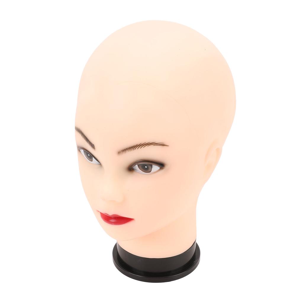 Женская лысая голова манекена из ПВХ для париков, обучения изготовлению шляп, очков, дисплея, профессиональной косметики