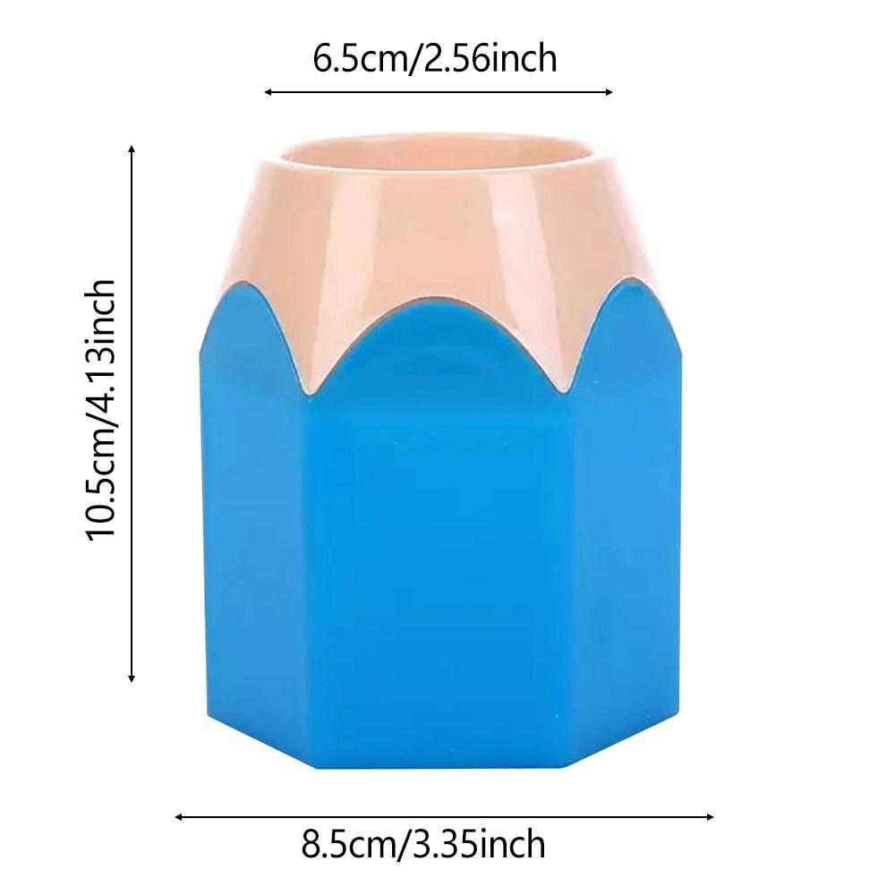 Desk Tidy Organiser Pencil Pot Holder Pen Storage Creative Pencil Head Pen Holder Organizer Box