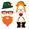 Мюнхен Октоберфест Нарядные очки Немецкий фестиваль Праздничные принадлежности Флаг Реквизит для фото Набор