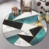 Luxury Geometry Marble Round Shape Floor Mats Kitchen Hallway Runner Rug Bedroom Living Room Soft Carpet Non-slip Area Rug