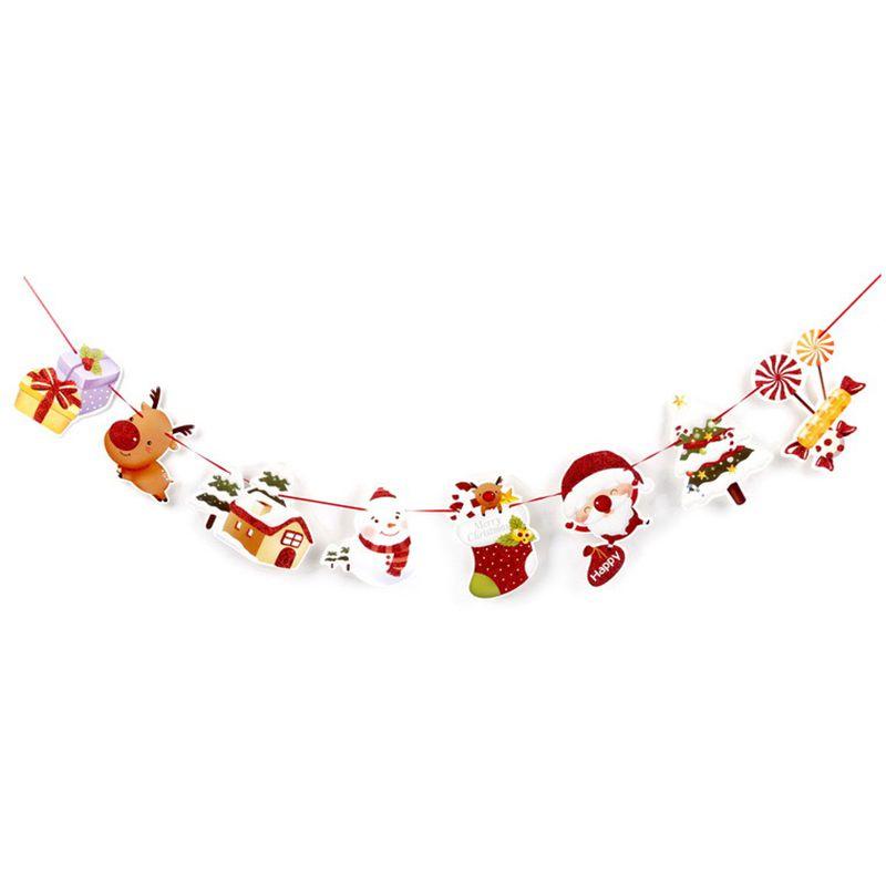 Праздничный рождественский дух, флаг-гирлянда, украшение, Санта-Клаус, украшение для вечеринки