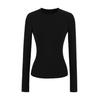Basic round neck long-sleeved T-shirt women's autumn new American Spice Girl style solid color thin inner bottoming shirt