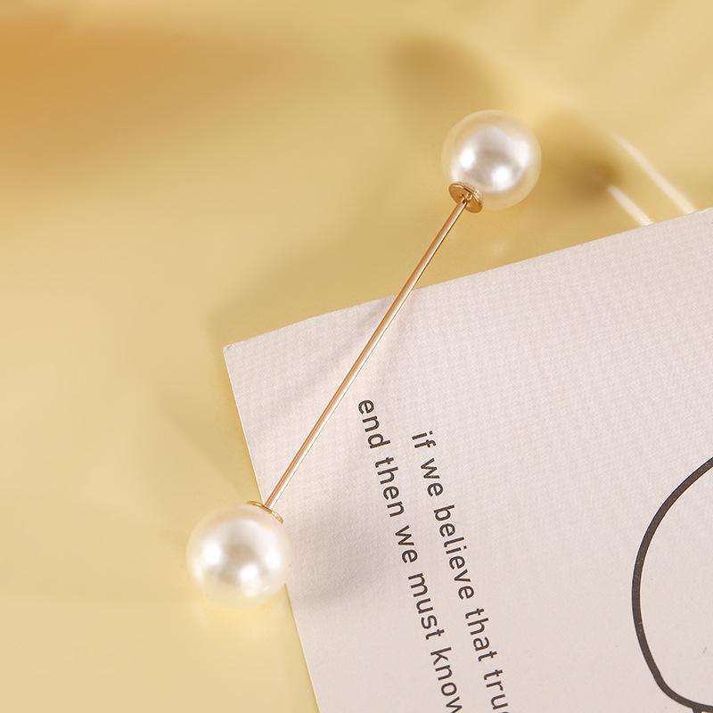 Брошь-булавка с имитацией жемчуга и стразами для подчеркивания талии, Защитная булавка от открывания, Прямая вставляемая булавка.