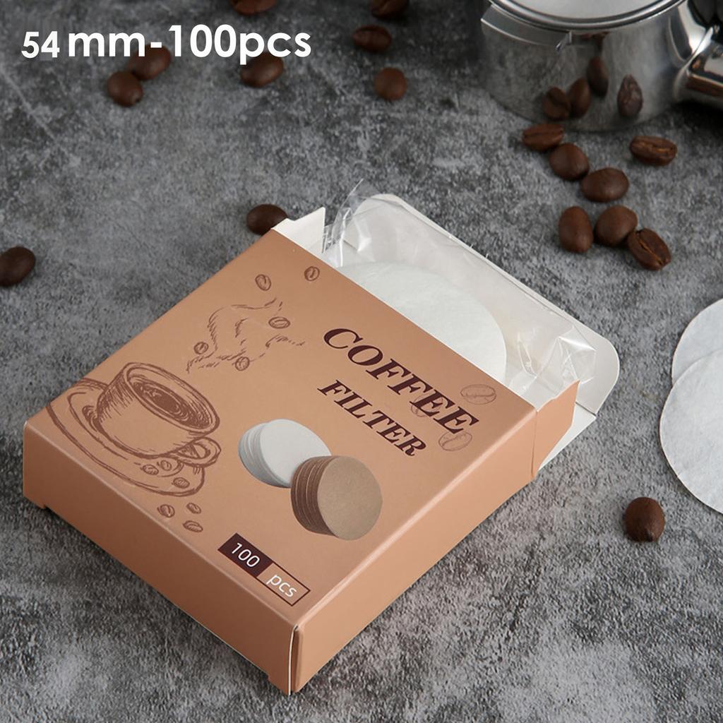 200 шт. Бумажные фильтры для кофе 51 мм/54 мм/58 мм Домашние Специальная чаша для порошка Фильтр-бумага Вторичная фильтровальная бумага для воды Кофейные принадлежности
