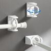 360° Rotatable Retractable Pole Fixator for Non-drilling Strong Adhesive Hooks Towel Rod Shower Curtain Rod Bracket