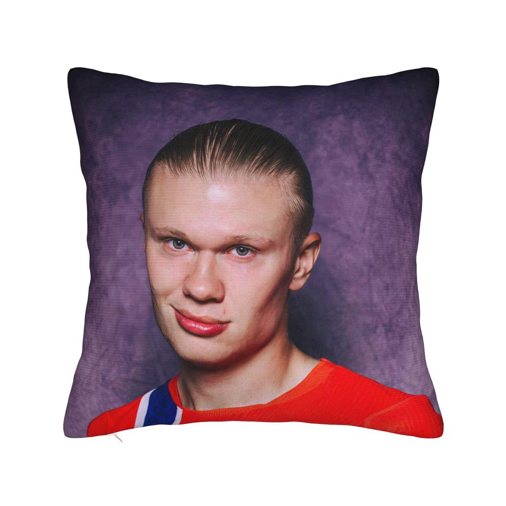 Footall The Haaland Pillow Case Comfy Pillow Cover Funny Pillowcases For Chair Sofa Home Decor