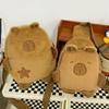 Милая Капибара Плюшевая Сумка через Плечо Ежедневная Универсальная Сумка для Хранения Милый Мультяшный Мягкий Нагрудный Рюкзак Сумка для Телефона Зимние Подарки для Студента