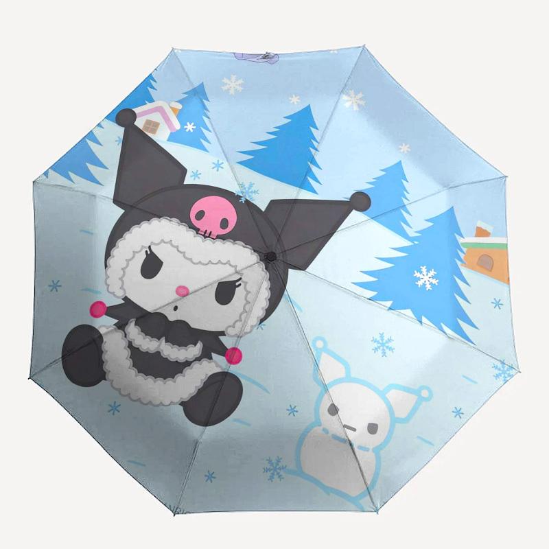 1pc Winter Wonderland Umbrella with Plastic Handle, Suitable for All Seasons Outdoor YUSAN374