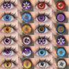 Cosplay Color Contact Lenses for Eyes Makeup Halloween Purple Lenses Yellow Contact Lenses Eye Cosmetic Anime Accessories