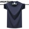 IHUASU Хлопковая футболка с коротким рукавом, мужская модная свободная рубашка с половиной рукава, сострадательная рубашка с принтом