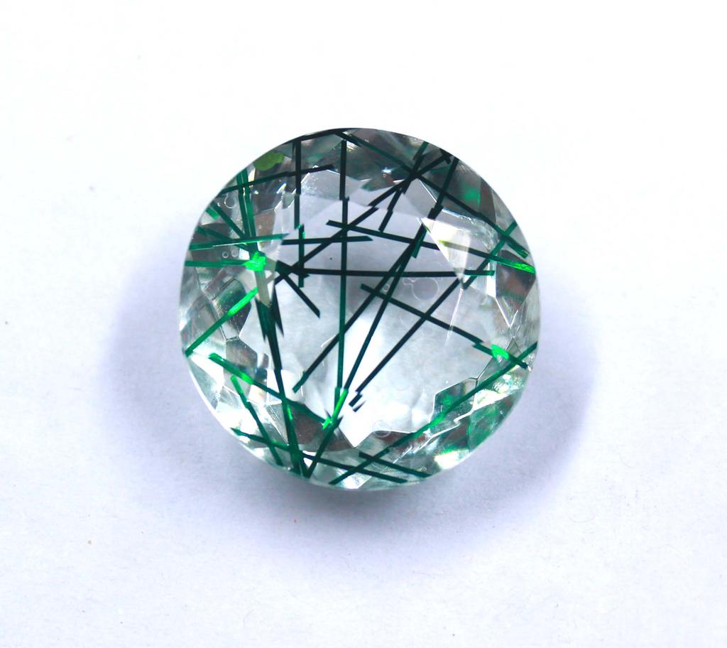 40-50 Carat Christmas Day Offer Round Shape Green Quartz Lab Created Brazil Certified Gemstone SN380