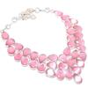 Pink Monalisa Gemstone 925 Sterling Silver Jewelry Necklace 18"