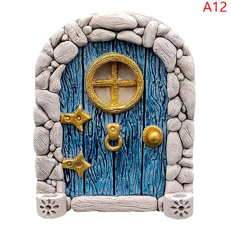 Миниатюрная сказочная дверь для дома, креативное дворовое искусство, мини-арка, окно, дверь, мышиная нора, украшение для сада на открытом воздухе, скульптура
